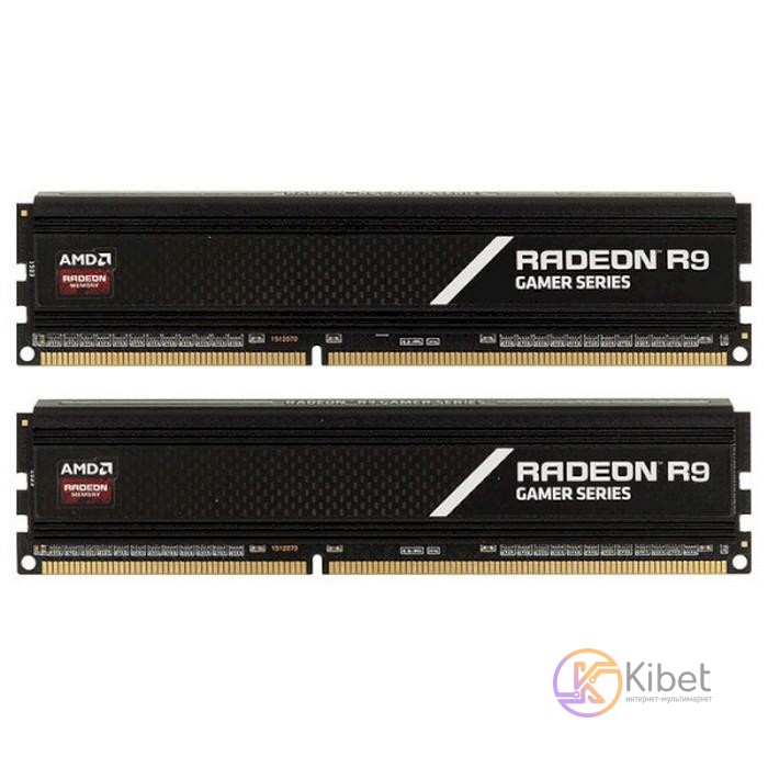 Модуль памяти 4Gb x 2 (8Gb Kit) DDR4, 3000 MHz, AMD Radeon R9 Gamer, Black, 16-1