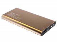 Универсальная мобильная батарея 8000 mAh, PZX, Gold, 1xUSB, 2.1A, кабель USB -