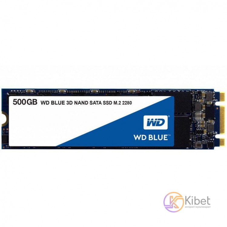 Твердотельный накопитель M.2 500Gb, Western Digital Blue, SATA3, 3D TLC, 560 530
