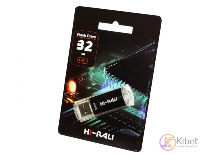 USB Флеш накопитель 32Gb Hi-Rali Rocket series Black HI-32GBVCBK