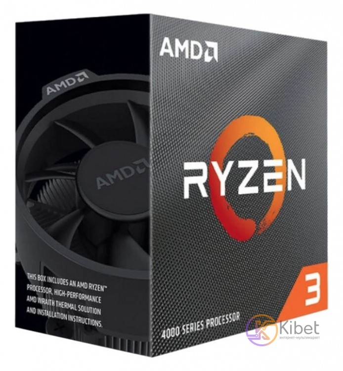 Процессор AMD (AM4) Ryzen 3 4100, Box, 4x3.8 GHz (Turbo Boost 4.0 GHz), L3 4Mb,