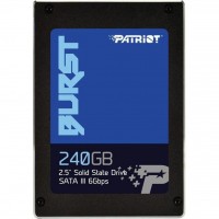 Твердотельный накопитель 240Gb, Patriot Burst, SATA3, 2.5', TLC 3D, 555 500 MB s