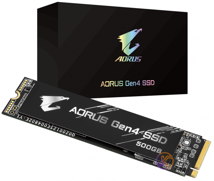 Твердотельный накопитель M.2 500Gb, Gigabyte AORUS Gen4, PCI-E 4.0 4x, 3D TLC, 5