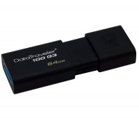 USB 3.0 Флеш накопитель 64Gb Kingston DataTraveler 100 G3, Black (DT100G3 64GB)
