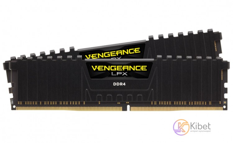 Модуль памяти 8Gb x 2 (16Gb Kit) DDR4, 3600 MHz, Corsair Vengeance LPX, Black, 1