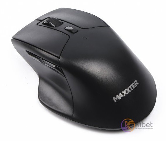 Мышь Maxxter Mr-407 беспроводная, 6 кнопки, оптическая, 1600 DPI, USB, Black