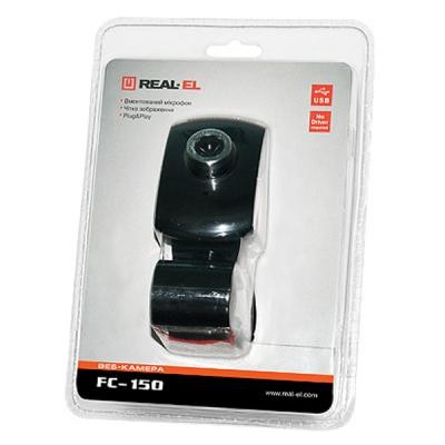Web камера REAL-EL FC-250 Black, 1.3 Mpx, 1280x960, USB 2.0, встроенный микрофон