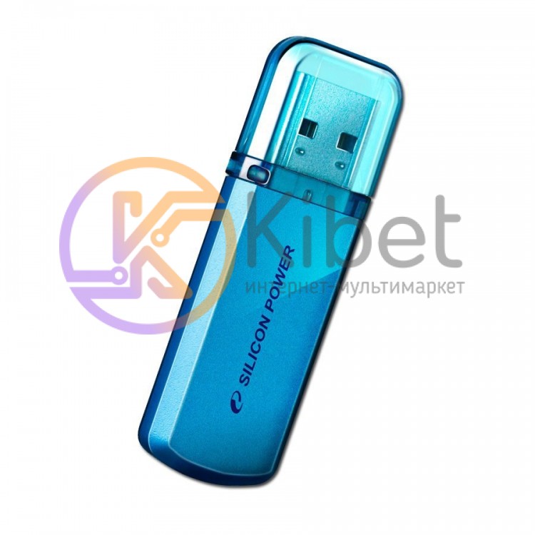 USB Флеш накопитель 8Gb Silicon Power Helios 101 Blue 20 10Mbps SP008GBUF210