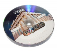Диск DVD-R 10 Videx 'World Акрополь', 4.7Gb, 16x, Bulk Box