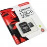 Карта памяти microSDXC, 128Gb, Class10 UHS-I, Kingston Canvas Select, SD адаптер