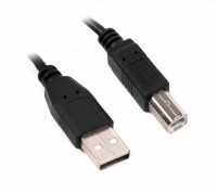 Кабель USB 2.0 (AM) - USB 2.0 (BM), 1.8 м, Black, Maxxter (UB-AMBM-6)