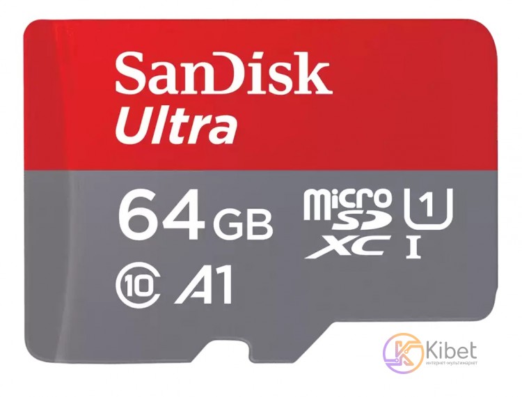Карта памяти microSDXC, 64Gb, Class10 UHS-I U1 C10 A1, SanDisk Ultra, 100 60 M