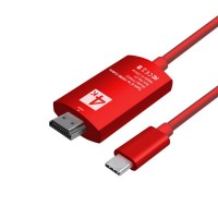 Кабель HDMI - USB Type-C, 2 м, Red, V1.4, Extradigital (KBH1751)