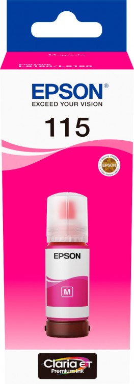 Чернила Epson 115, Magenta, для L8160 L8180, 70 мл (C13T07D34A)