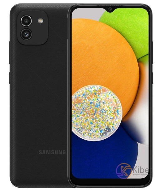 Смартфон Samsung Galaxy A03 (SM-A035FZKD) Black, 2 NanoSim, сенсорный емкостный