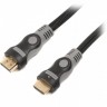 Кабель HDMI - HDMI, 5 м, Black, V1.4, Viewcon, позолоченные коннекторы, ПВХ сетк