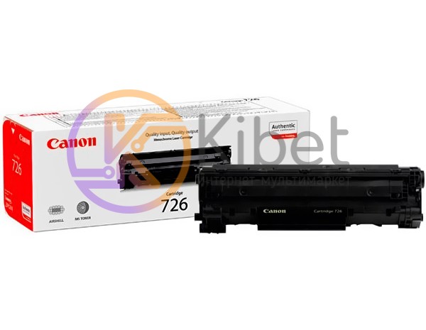 Картридж Canon 726, Black, LBP-6200, 2100 стр (3483B002)