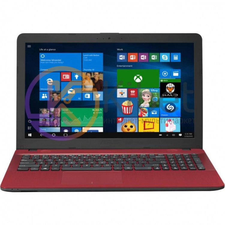 Ноутбук 15' Asus X541NC-GO036 Red, 15.6' глянцевое LED HD (1366х768), Intel Cele