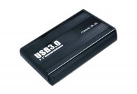 Карман внешний 3.5' Maiwo K3502, Black, USB 3.0, 1xSATA HDD, питание по БП, алюм