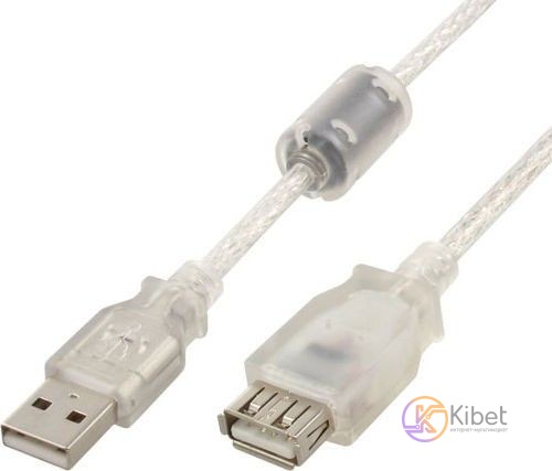 Кабель-удлинитель USB 4.5 м Cablexpert White, золоченные контакты, с ферритовым