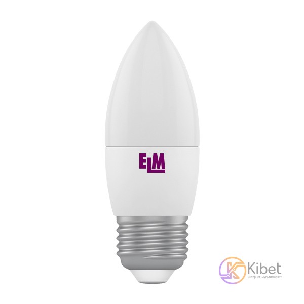 Лампа светодиодная E27, 5W, 4000K, C37, ELM, 400 lm, 220V (18-0071)
