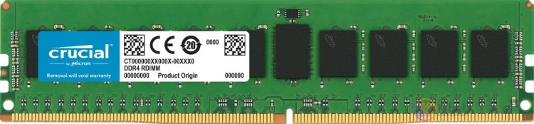 Модуль памяти 8Gb DDR4, 2666 MHz, Crucial, ECC, Registered, CL19, 1.2V (CT8G4RFD