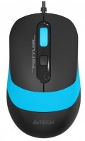 Мышь A4Tech Fstyler FM10S 1600dpi Black+Blue, USB, бесшумная