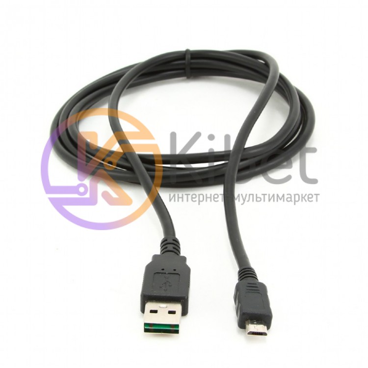 Кабель USB 2.0 - 1.0м AM Micro-B Cablexpert CC-mUSB2D-1M, двусторонний разъем