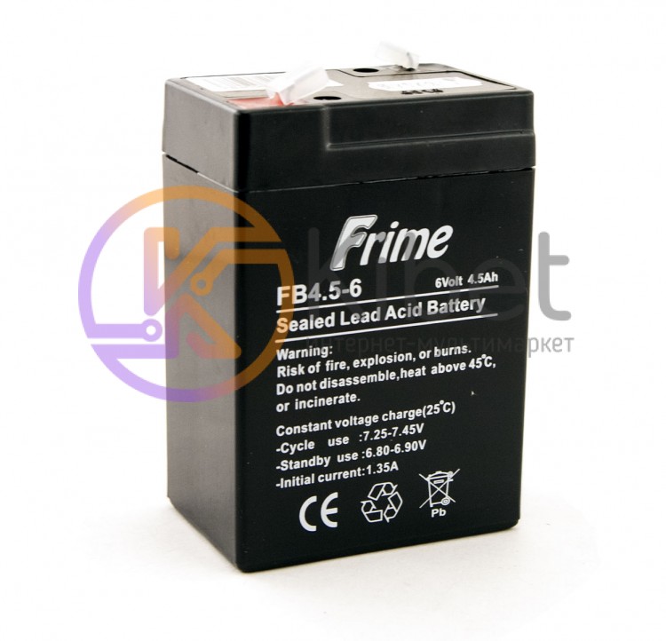 Батарея для ИБП 6В 4,5Ач Frime FB-6V4.5AH ШхДхВ 44x69x100