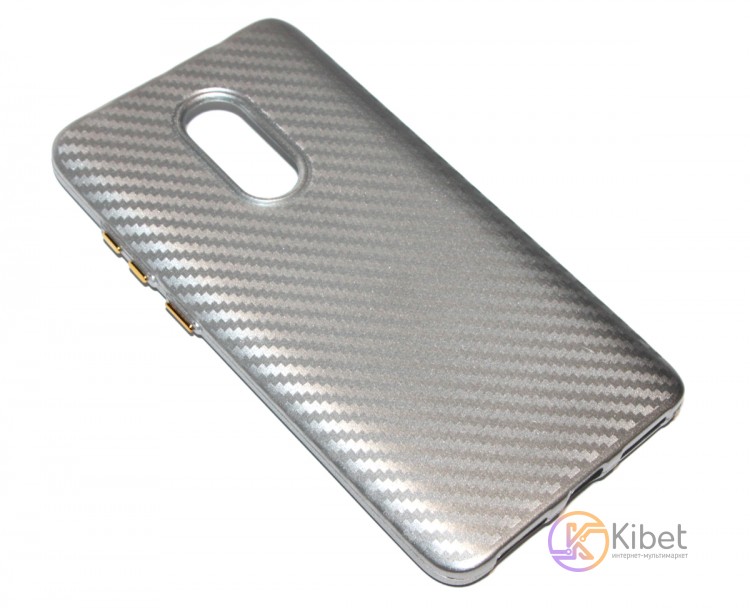 Накладка силиконовая для смартфона Xiaomi Redmi Note 4X Global Carbon silver
