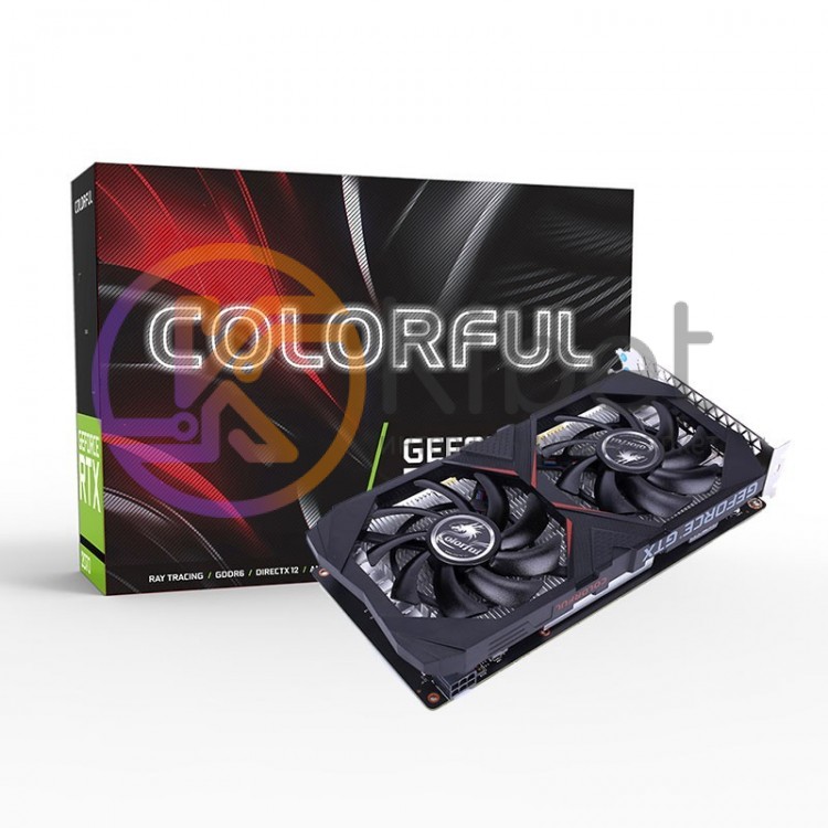 Видеокарта GeForce GTX 1650, Colorful, 4Gb DDR5, 128-bit, DVI HDMI DP, 1680 8000