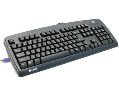 Клавиатура A4tech KB-720 PS 2 Black 107 key, w Ukr. keys, ergonomic