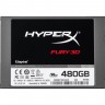 Твердотельный накопитель 480Gb, Kingston HyperX Fury 3D, SATA3, 2.5', 3D TLC, 50