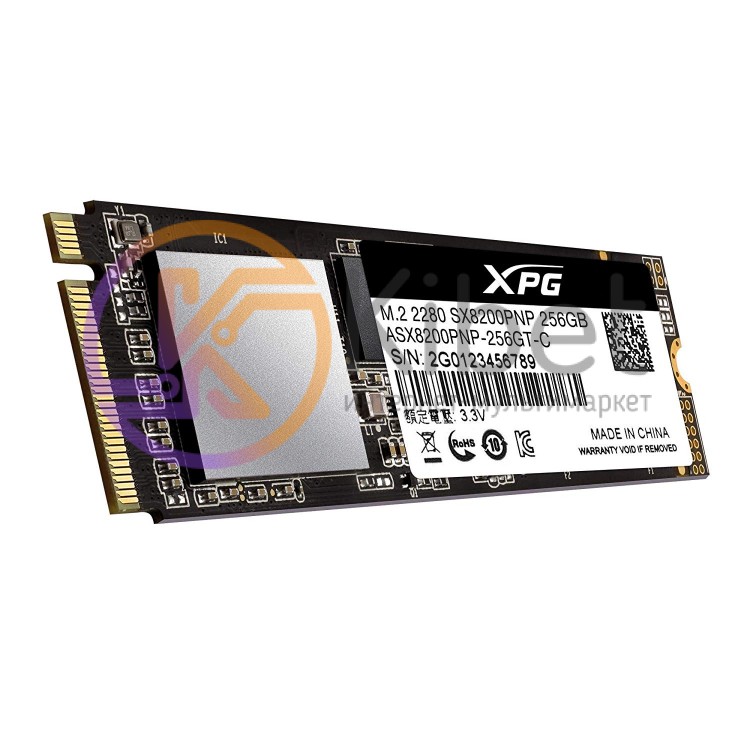 Твердотельный накопитель M.2 512Gb, A-Data XPG SX8200 Pro, PCI-E 4x, 3D TLC, 350