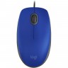 Мышь Logitech M110 Silent, Blue, USB, оптическая, 1000 dpi, 3 кнопки, 1.8 м (910