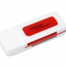 Card Reader внешний Merlion CRD-4BL, M2 microSD, Red