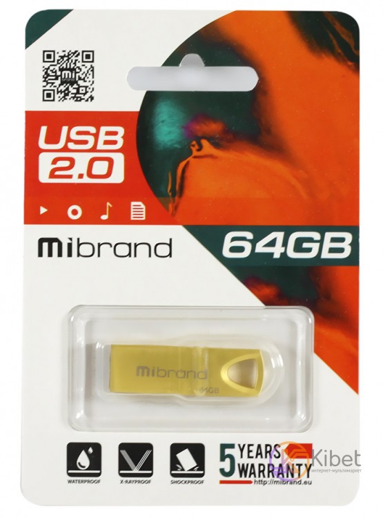 USB Флеш накопитель 64Gb Mibrand Taipan Gold (MI2.0 TA64U2G)