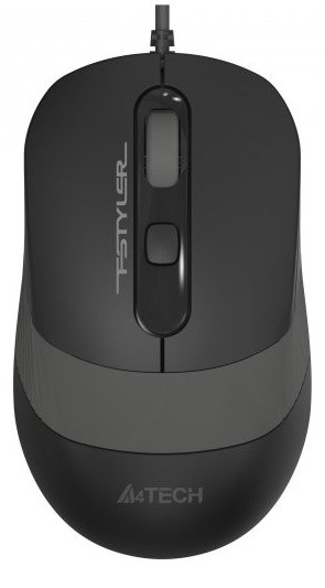 Мышь A4Tech Fstyler FM10S 1600dpi Black+Grey, USB, бесшумная