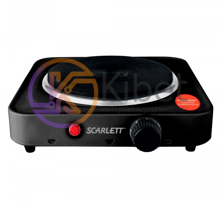 Электроплита Scarlett SC-HP700S11 Black, 1000W, 1 конфорка