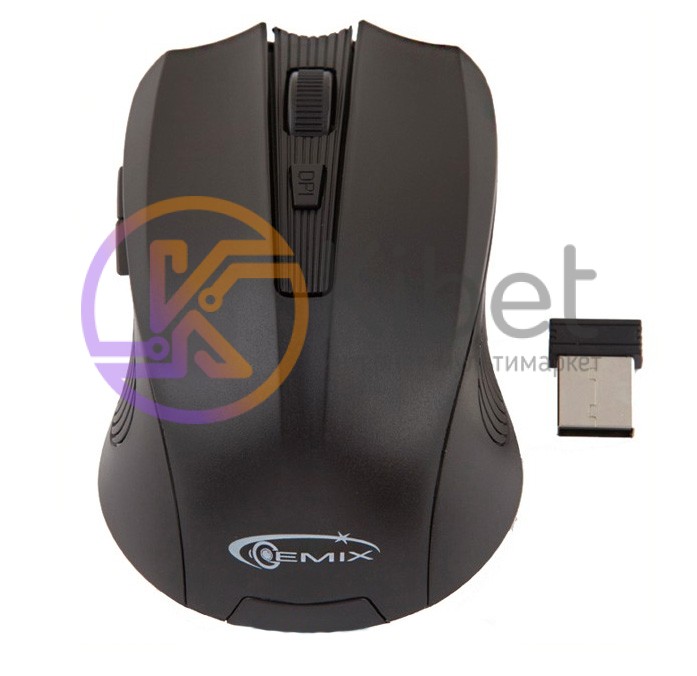 Мышь Gemix GM200 Black, Optical, Wireless, 1200 dpi
