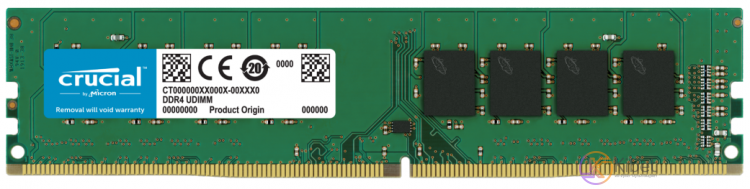 Модуль памяти 8Gb DDR4, 2666 MHz, Crucial, CL19, 1.2V (CT8G4DFRA266)