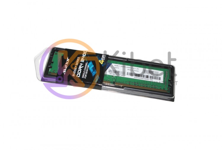 Модуль памяти 4Gb DDR4, 2400 MHz, Avexir Budget, 16-16-16-36, 1.2V (AVD4U2400160