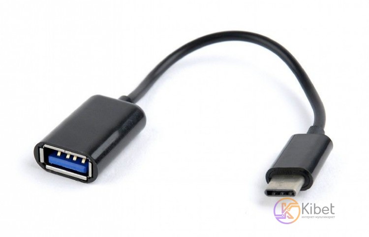 Кабель USB - USB Type-C 0.2 м Cablexpert Black, AF- Type-C (A-OTG-CMAF2-01)