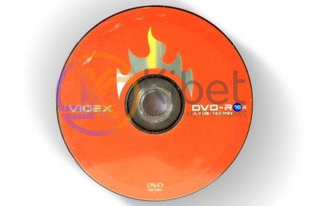 Диск DVD-R 10 Videx, 4.7Gb, 16x, Bulk Box