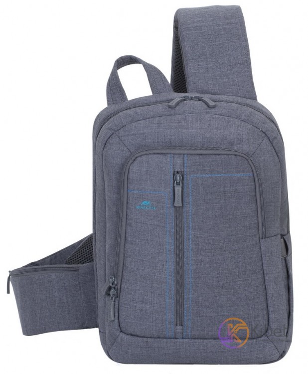 Рюкзак для ноутбука 13.3' RivaCase Alpendorf, Grey, полиэстер, 255 x 370 x 90 мм