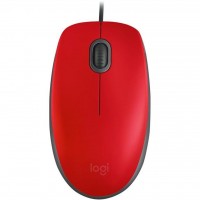 Мышь Logitech M110 Silent, Red, USB, оптическая, 1000 dpi, 3 кнопки, 1.8 м (910-