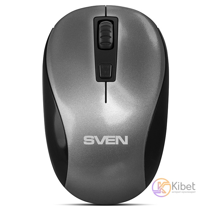 Мышь Sven RX-255W, Grey, беспроводная, USB, оптическая, 600 1600 dpi, 3 кнопки,