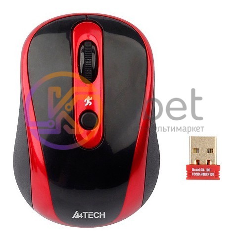 Мышь A4Tech G7-250NX-2 Black Red, V-TRACK, Wireless, USB, 2000 dpi