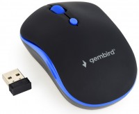Мышь Gembird MUSW-4B-03-B, Black Blue, беспроводная, USB, 800 1200 1600 dpi, 1xA