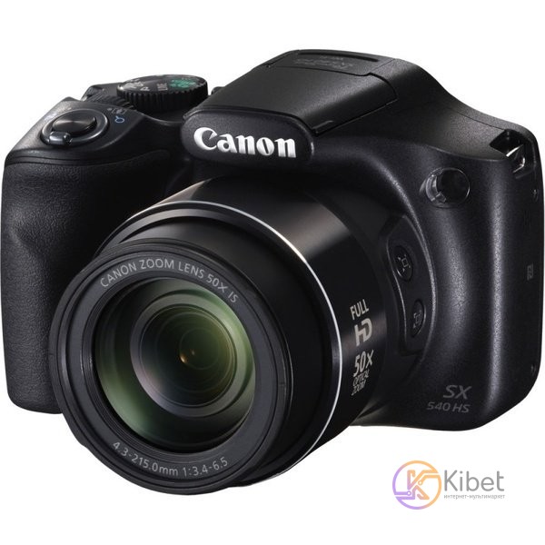 Фотоаппарат Canon Powershot SX540 IS Black, Матрица 1 2.3', 20.3 Мп, Зум: 50x (о